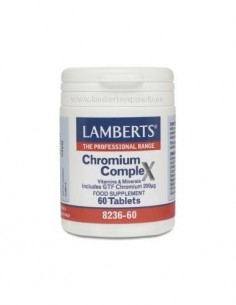 Complejo de Cromo (Con Vit B, C, Mag, Cu y Zn) 60 Tabs de Lamberts