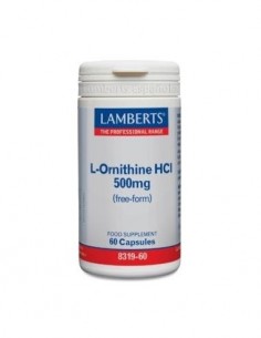 L-Ornitina HCl 500 mg 60 Caps de Lamberts