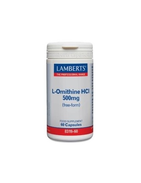 L-Ornitina HCl 500 mg 60 Caps de Lamberts