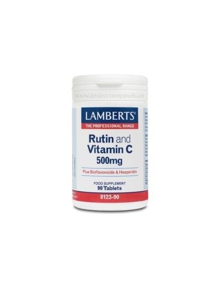 Rutina y Vitamina C 500 mg con Bioflavonoides 90 Tabs de Lamberts