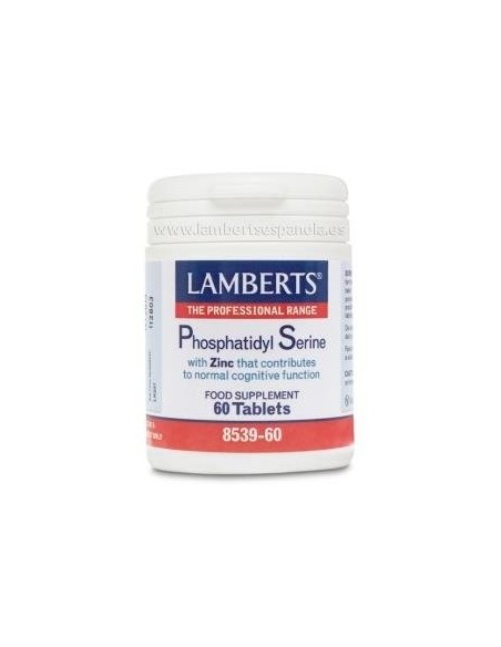 Fosfatidil Serina 100 mg con Zinc 5 mg 60 tabletas de Lamberts