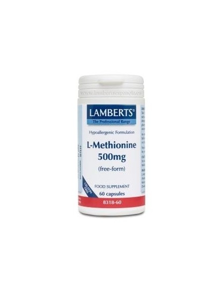 L-Metionina 500 mg 60 Caps de Lamberts