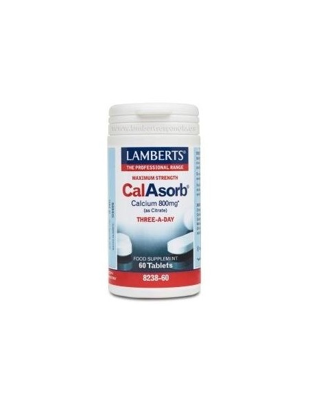 CalAbsorbÂ® (Calcio 800 mg como citrato) 60 Tabs de Lamberts