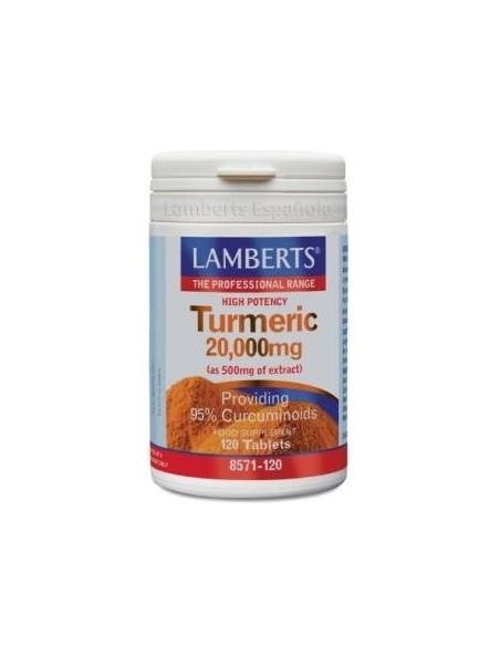 CÃºrcuma (Turmeric) 20.000 mg 120 Tabs de Lamberts
