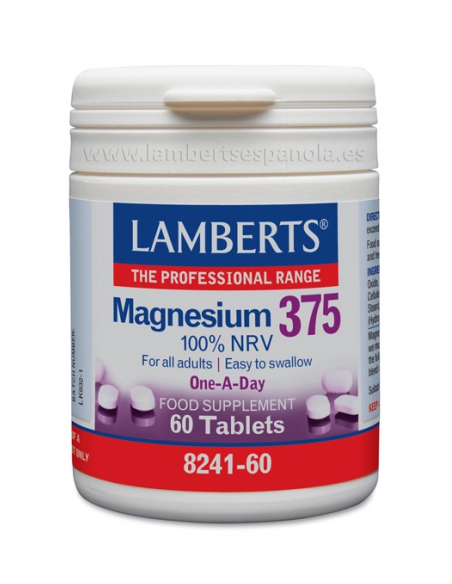 Magnesio 375 mg por tableta 60 de Lamberts