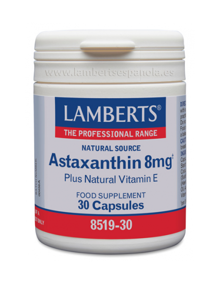 Astaxantina 8 mg con Vitamina E Natural 30 de Lamberts