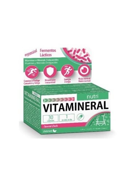 Pack 4x3 uds Vitamineral Nutri 30Cap. de Dietmed