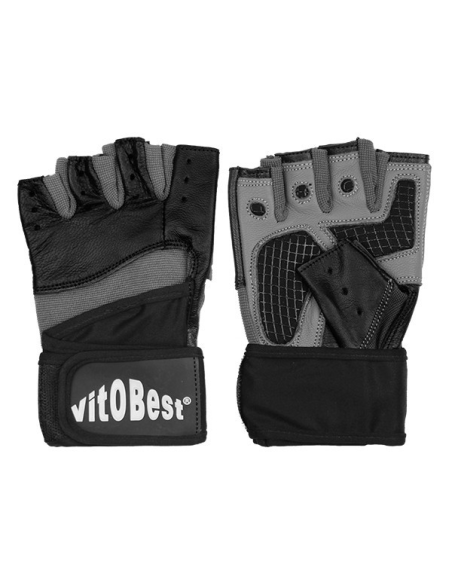 Guantes Muñequera Cuero M de Vit.O.Best