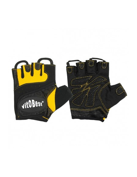 Guantes Negro Amarillo L de Vit.O.Best