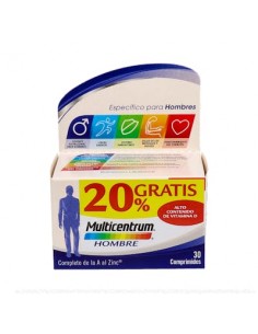 Multicentrum Hombre 30 Comp +20% de Multicentrum