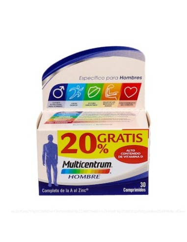 Multicentrum Hombre 30 Comp +20% de Multicentrum