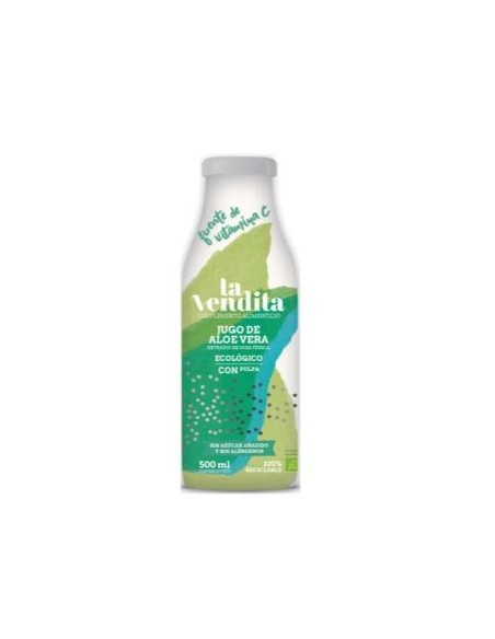 Jugo De Aloe Vera 100% Con Pulpa 500Ml Eco de La Vendita