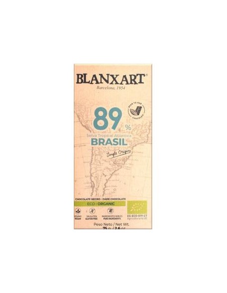 Chocolate Negro 89% Brasil 75 Gr Eco de Blanxart