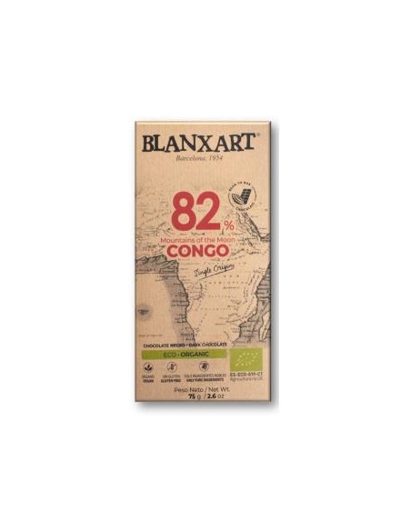 Chocolate Negro 82% Congo 75 Gr Eco de Blanxart