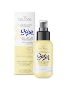 Solar Spf50 Facial Con Color Resistente Agua 50 Ml de Natysal