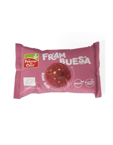 Barrita Energy Ball Frambuesa 20Uds Eco Sg Vegan de La Finestra Sul Cielo
