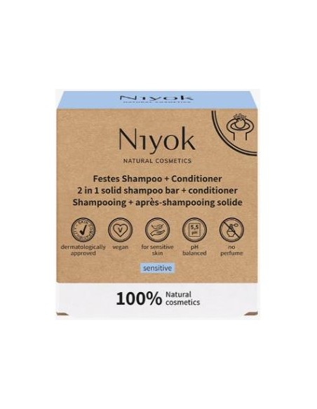 Champu + Acondicionador Solido Sensible 80 Gr de Niyok
