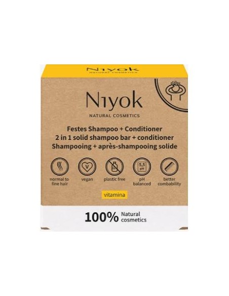 Champu + Acondicionador Solido Vitamina 80 Gr de Niyok