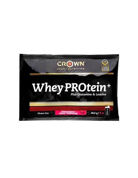 Whey Protein+, Sobre De 26 G Fresa de Crown Sport Nutrition