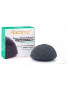 Esponja Facial Konjac Carbon De Bambu Purete de Florame