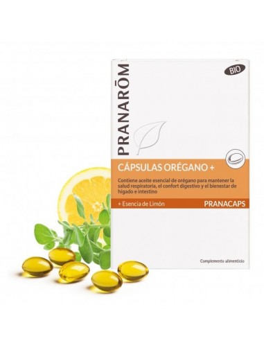 Oregano + + Esencia De Limon Bio* 30 Capsulas De Pranarom