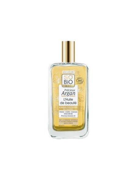 Aceite Seco Cara, Cuerpo, Cabello Argan 100 Ml de So´Bio Etic