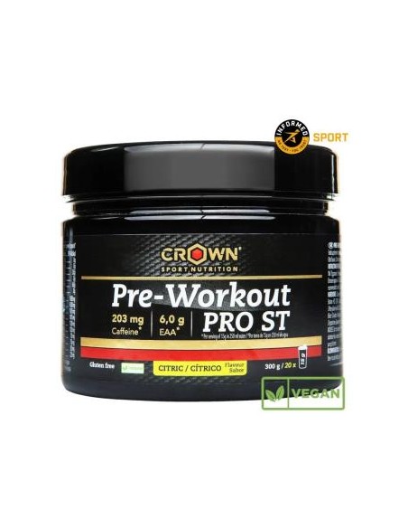 Pre Workout Pro St Citrico 300 G (20 Porciones) de Crown Sport Nutrition