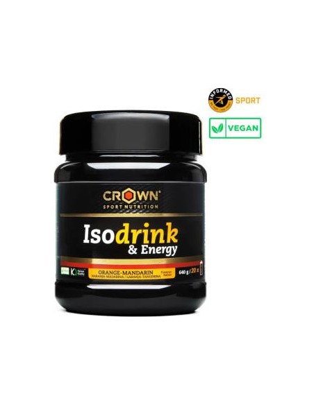Isodrink & Energy  Naranja 640 G / 20 Tomas 400 Ml de Crown Sport Nutrition