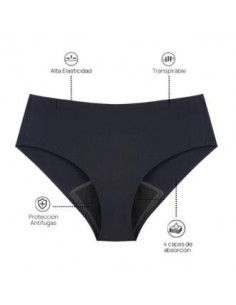 Braguita Menstrual Sin Costuras- Negro- S de Myalma