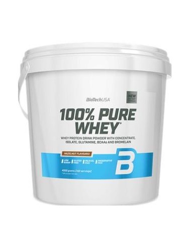100% Pure Whey Avellana - 4000G de Biotechusa