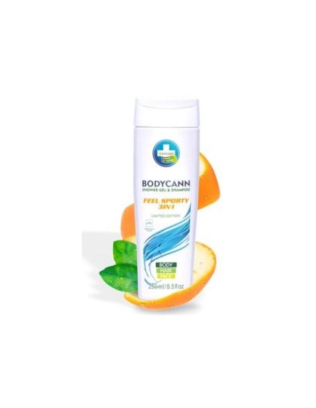 Bodycann Feel Sporty 3 En 1 Gel Champu Cañamo 250 Ml Vegan de Annabis