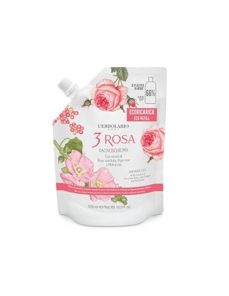 3 Rosas Eco Recarga Gel De Baño 500 Ml de L´Erbolario