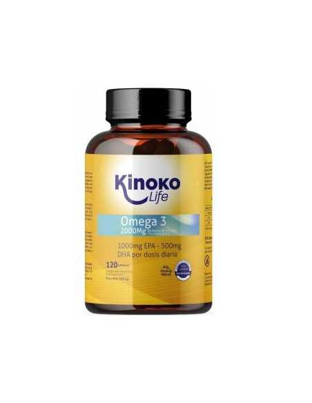 Omega 3 2000 Mg  500/250 Epa/Dha Fish Oil 120 Cap. de Kinoko Life