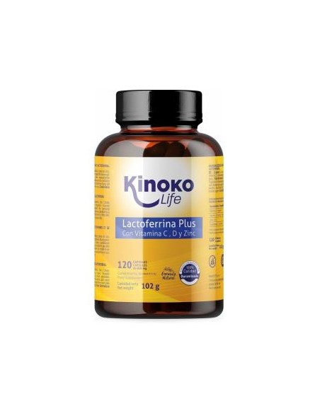 Lactoferrina Plus (500Mg Vitc,Zinc Y Vit D3 2000Iu) 120 Cap. de Kinoko Life