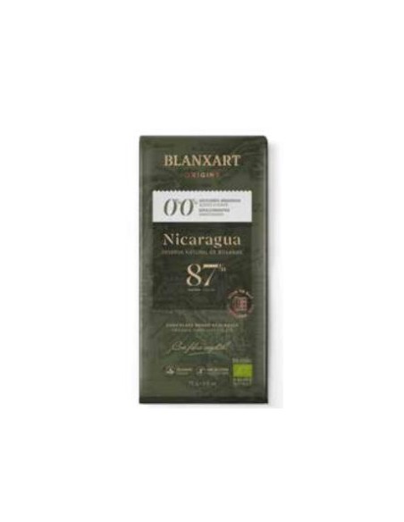Chocolate Nicaragua  87% S/Zucar S/S Edulcorante 75 Gr Eco de Blanxart