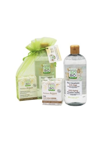 Cuidado Facail Antiedad Argan Bolsa Regalo de So´Bio Etic