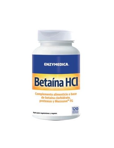 Betaina Hcl 120Vcaps de Enzymedica