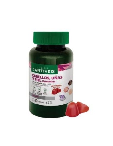 Cabellos Uñas Piel 60 Gummies de Santiveri