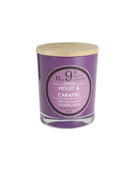 Vela Vaso Perf9 Violet-Caramel 7,5X9Cm 1Ud. de Cerabella