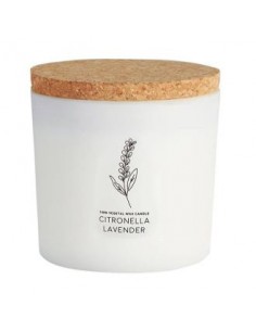 Vela Tarro Blanco Citcorv Citronela-Lavanda 10X10C de Cerabella