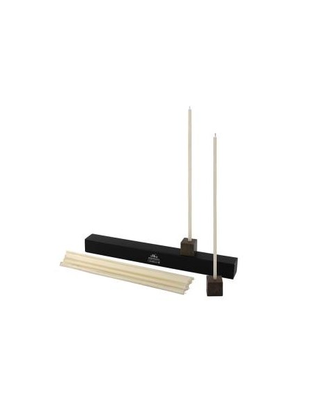 Set 20 Velas+2 Candelabros N1 Blanca 0,5X24Cm. de Cerabella