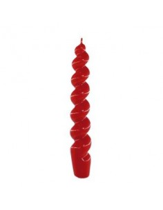 Vela Bujia Espiral 143 N18 Roja 2,3X21Cm 6Uds de Cerabella