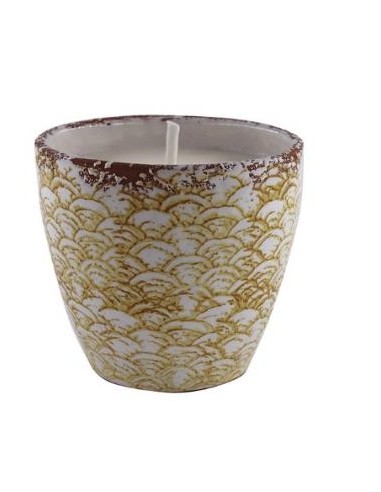 Vela Tiesto Escama Amari Squam65 Citronela 15,5X15 de Cerabella