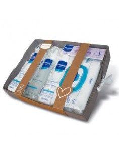 Canastilla Gris Leche Corp+Colonia+Gel+Crema+Toall de Mustela