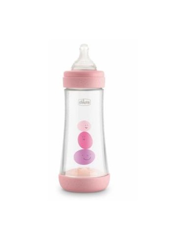Biberon Perfect5 4 M + 300 Ml Sil Rosa** de Chicco