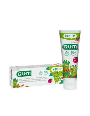 Kids Pasta Dental Infan 2-6 Años Fresa 50Ml Fluor de Gum