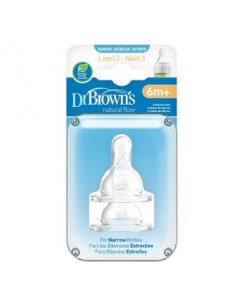 Tetina Options B/Estre Sili Redon N3 +6M 2Un de Dr. Brown´S
