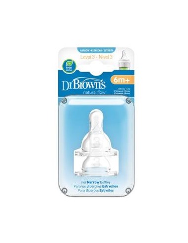 Tetina Options B/Estre Sili Redon N3 +6M 2Un de Dr. Brown´S