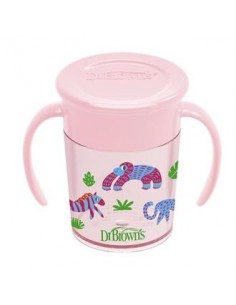 Vaso 360 S/ Boquilla Rosa C/ Asas 200Ml de Dr. Brown´S