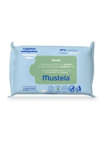 Toallitas Limpiadoras Bebe-Niño 25Uds.** de Mustela
